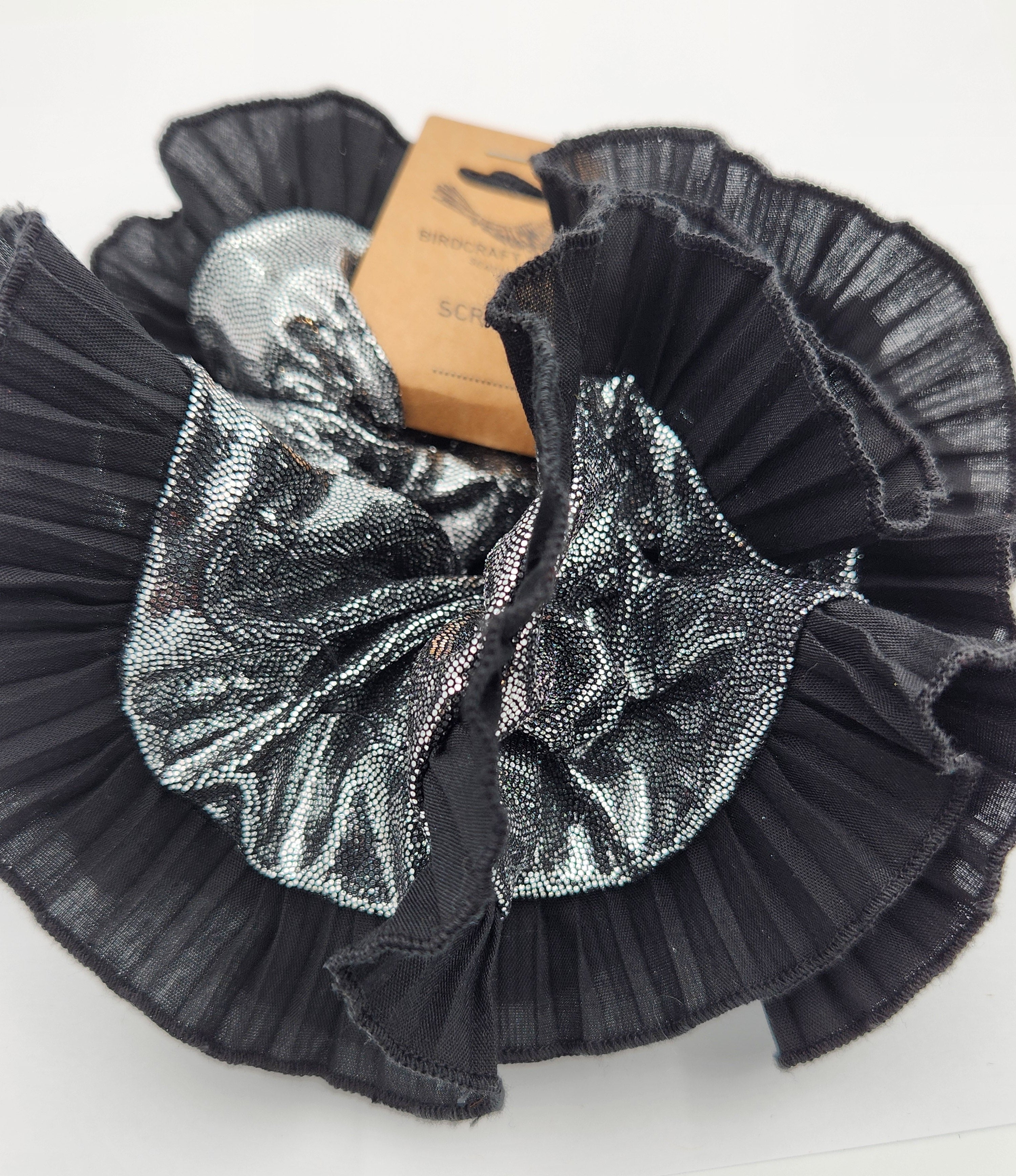 Shimmer Silver Scrunchie