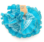 Light Blue Gingham Scrunchie