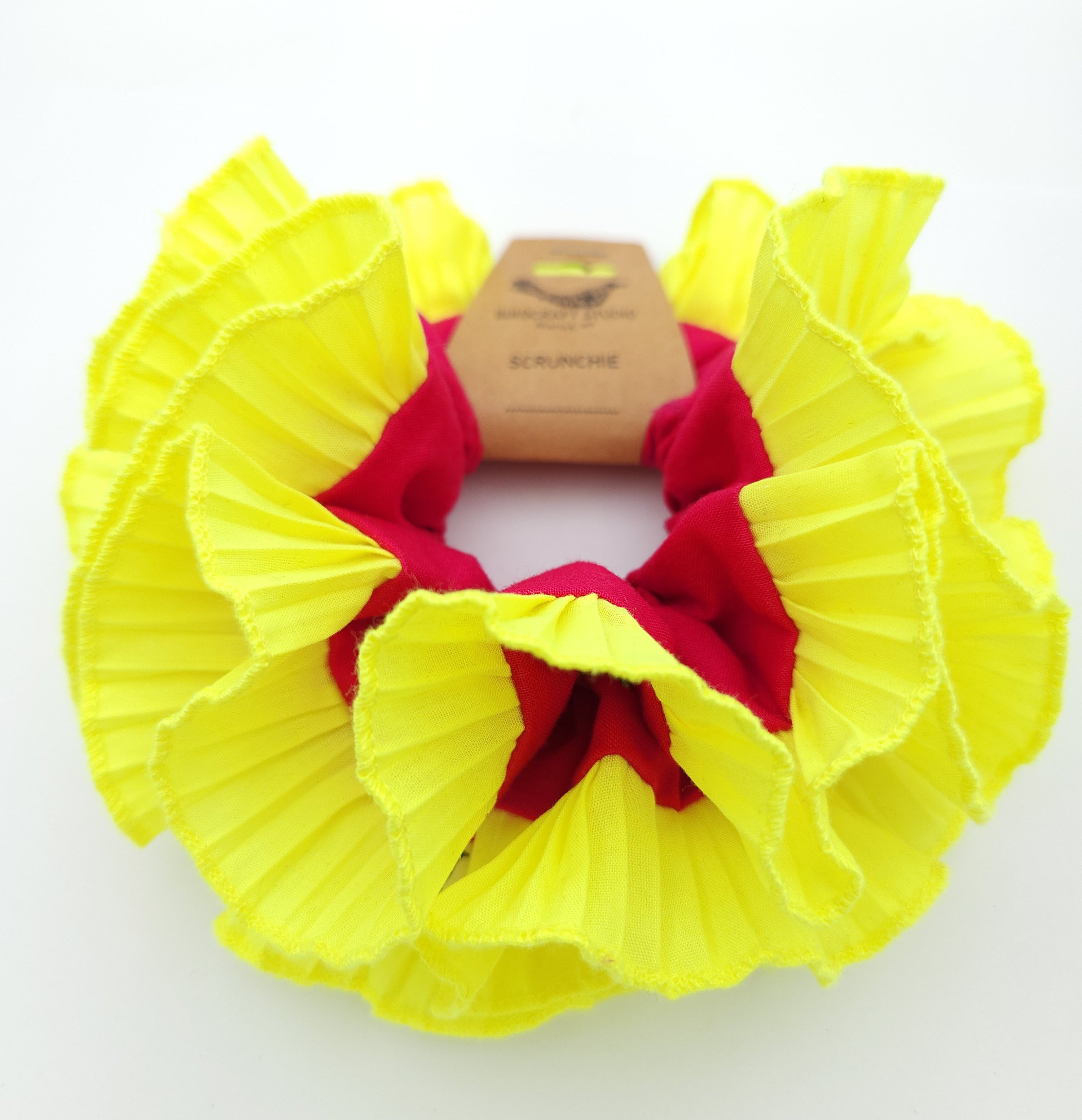 Yellow Red Scrunchie