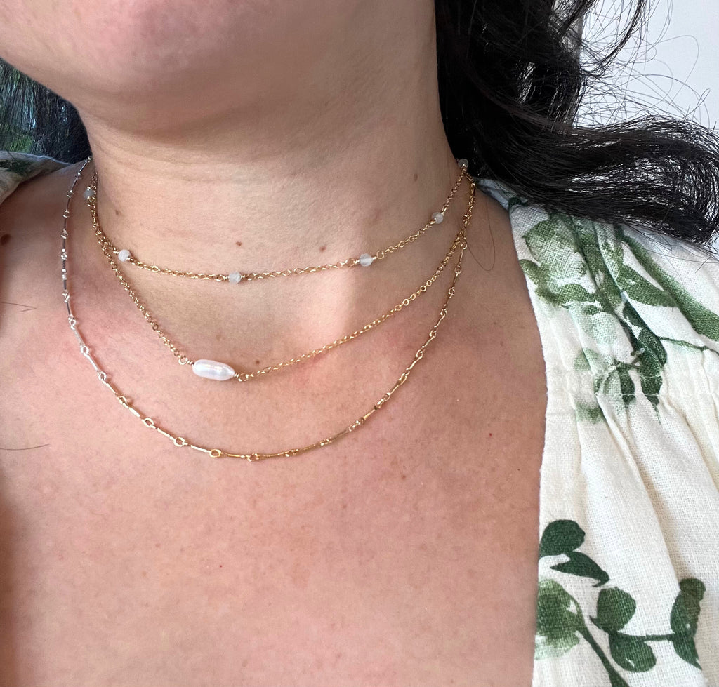 Lennox Mixed Metals Bar Necklace [LIMITED EDITION]