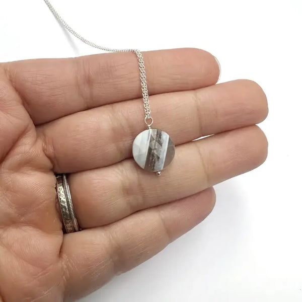Blue Opal Simple Necklace