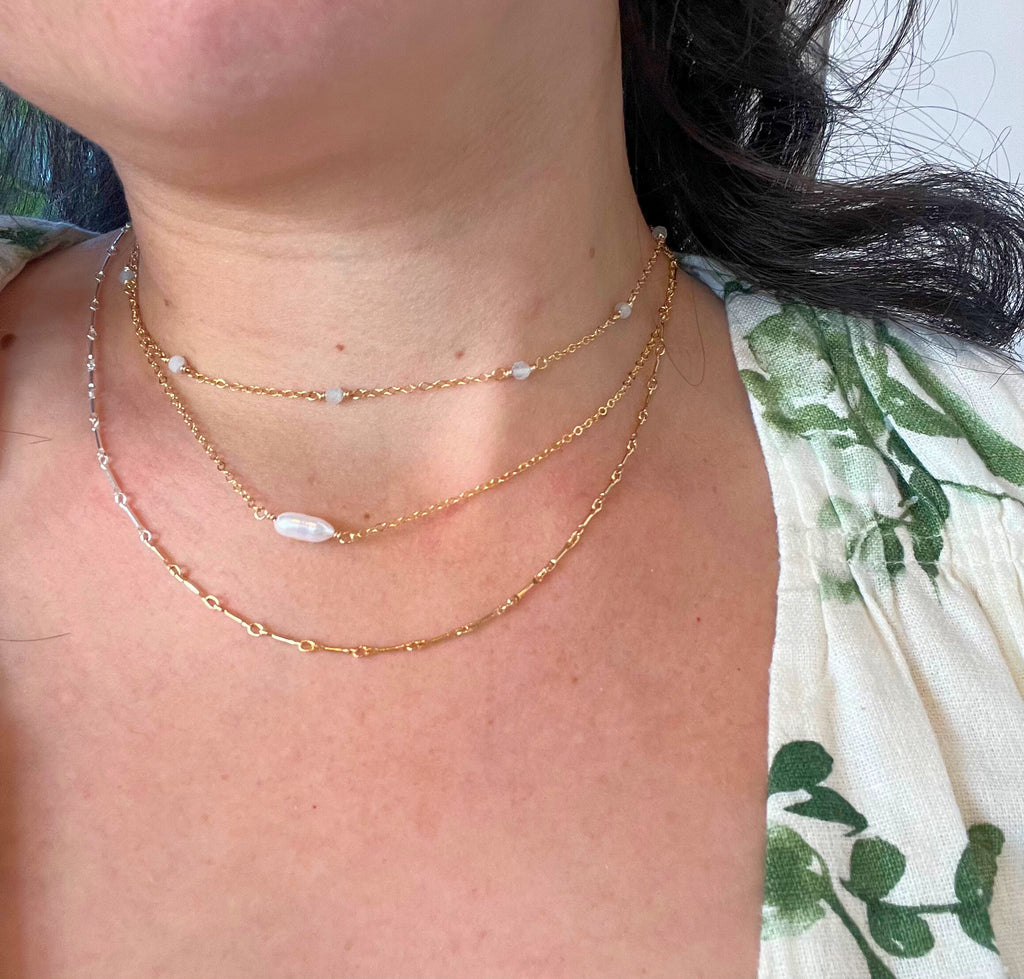 Soleil Simple Pearl Necklace [LIMITED EDITION]