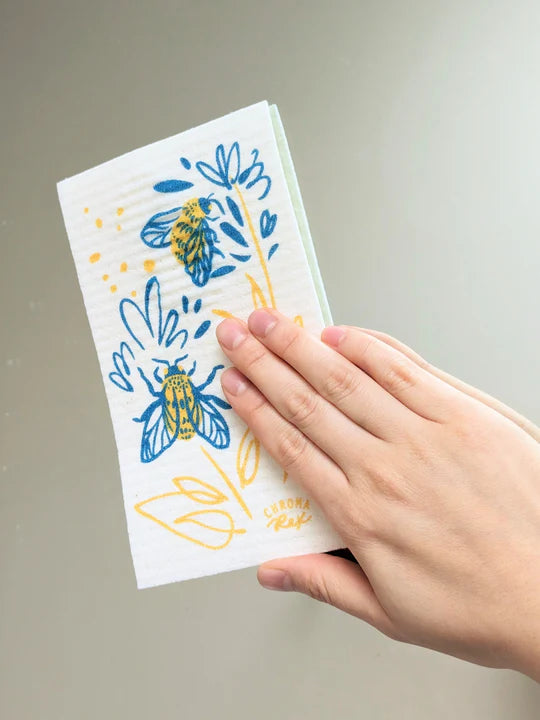 Bumble Bees Sponge Cloths Set of 3