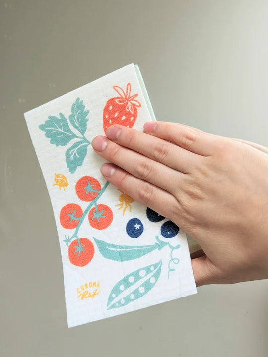 "Garden" Sponge Cloths Set of 3