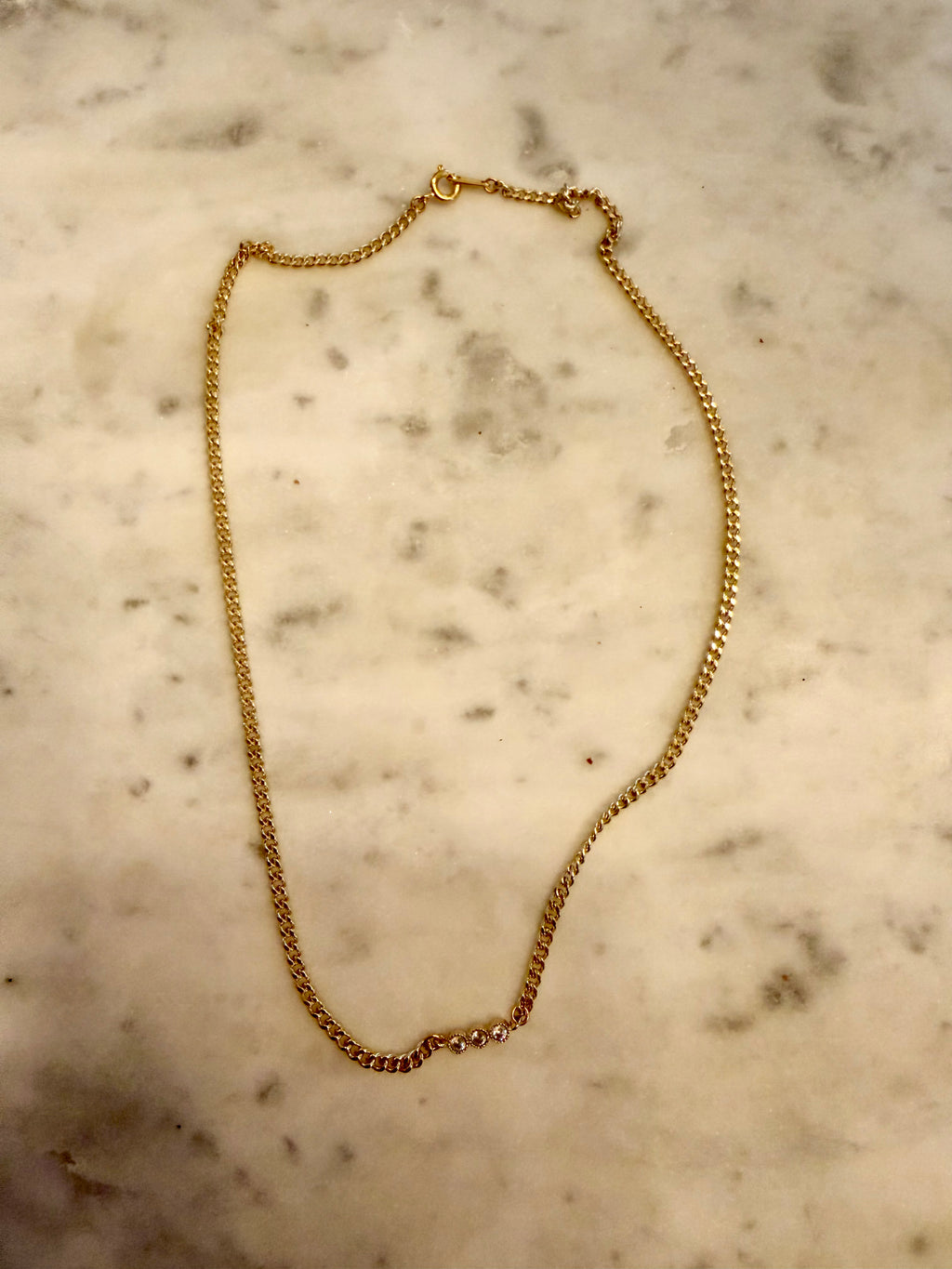 Cz Sezane Curb Chain Necklace