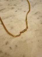 Cz Sezane Curb Chain Necklace
