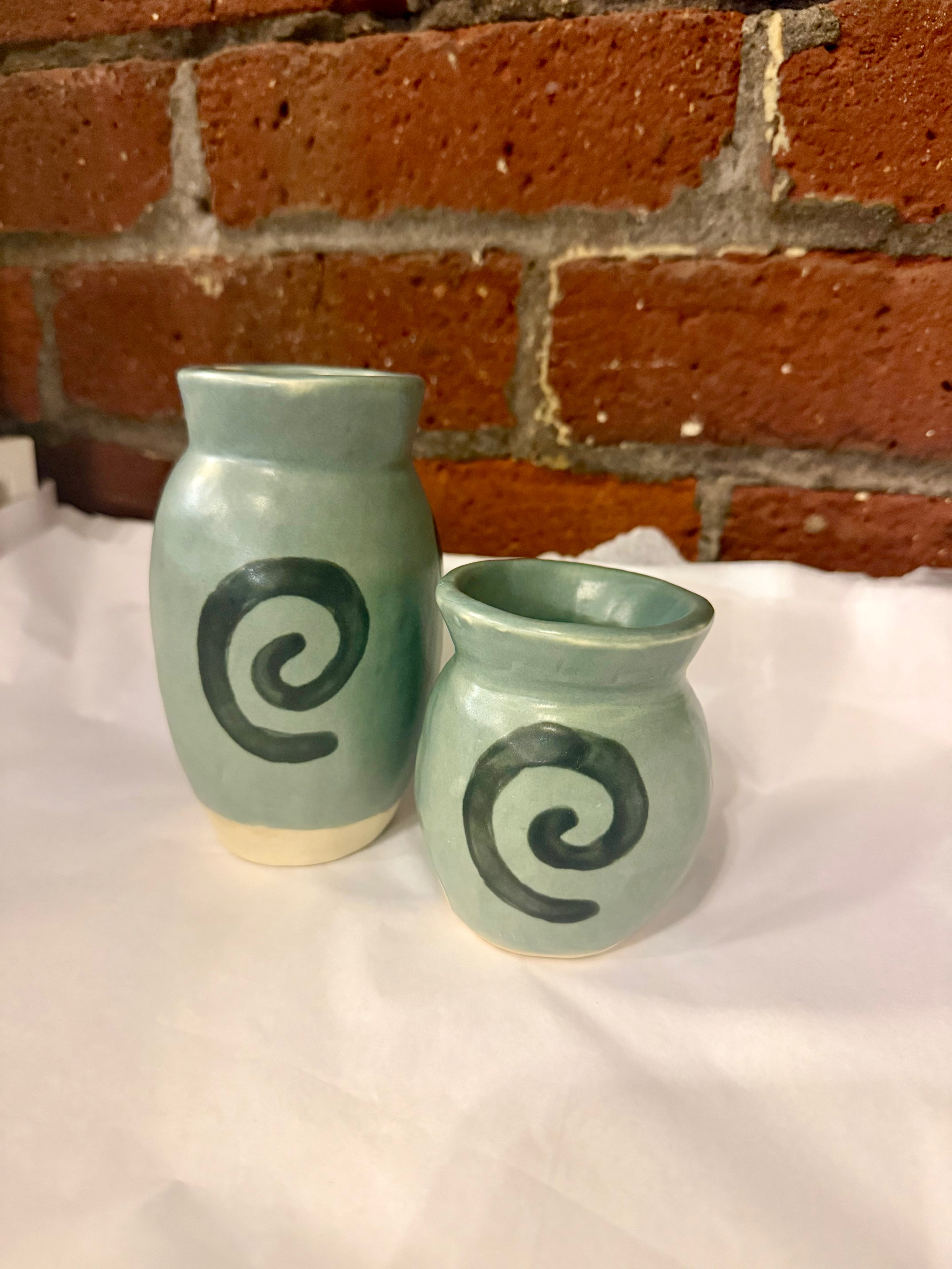 Smokey Spiral Bud Vase l