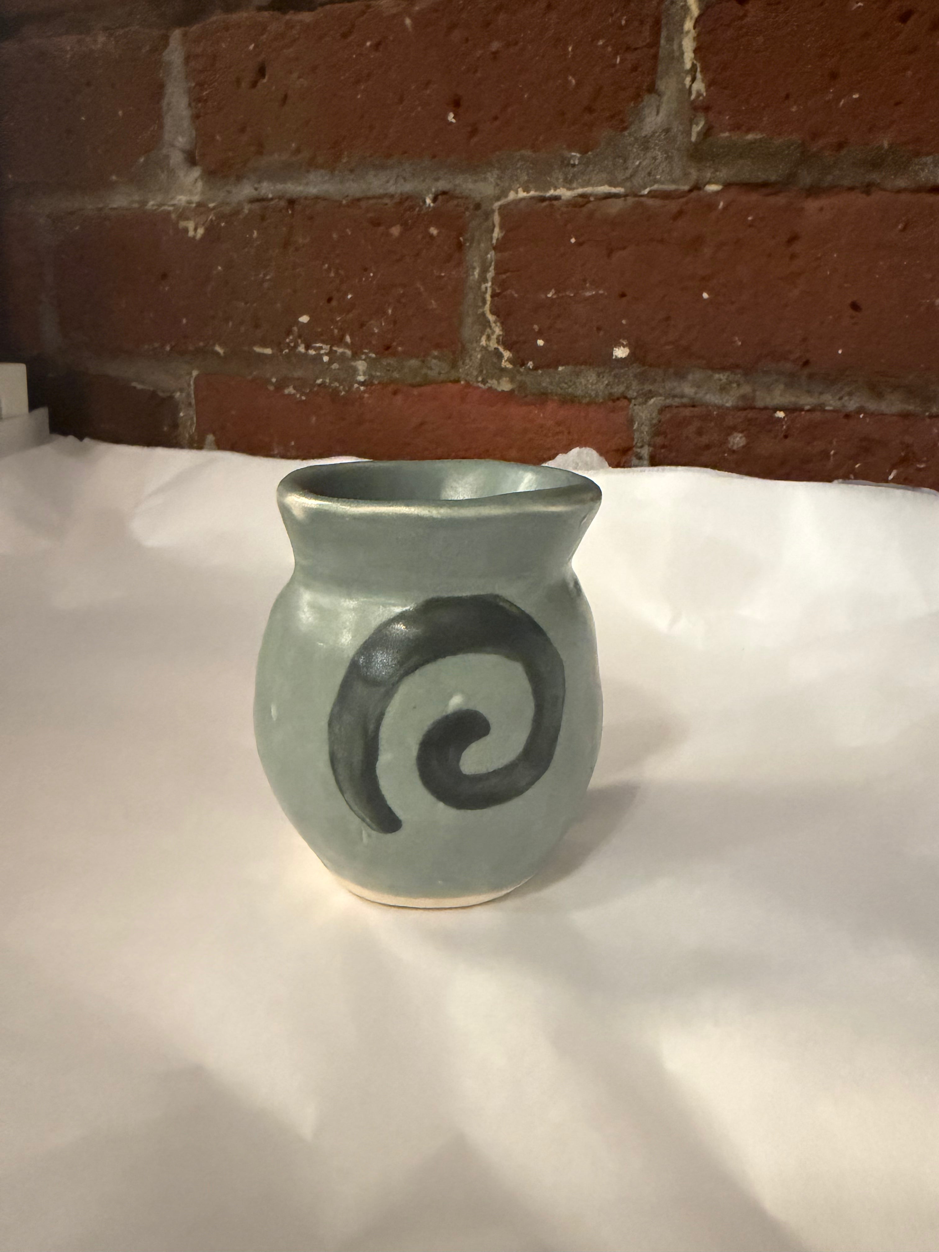 Smokey Spiral Bud Vase