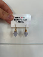 Blue Lace Agate Simple Earrings