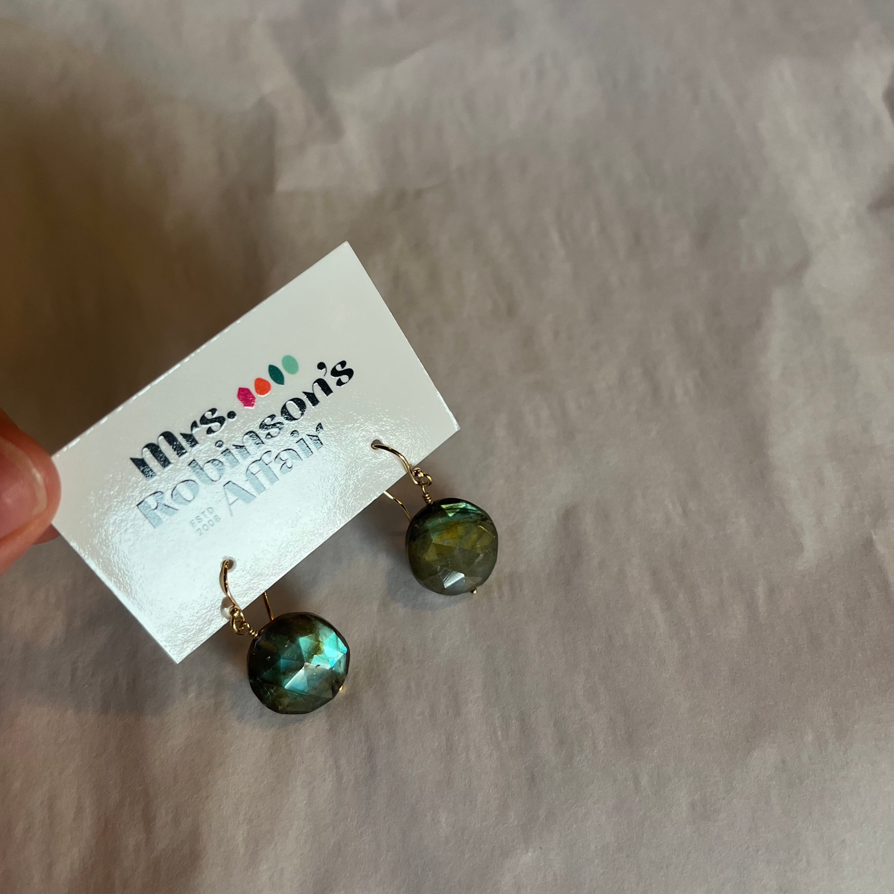 Labradorite Simple Earrings