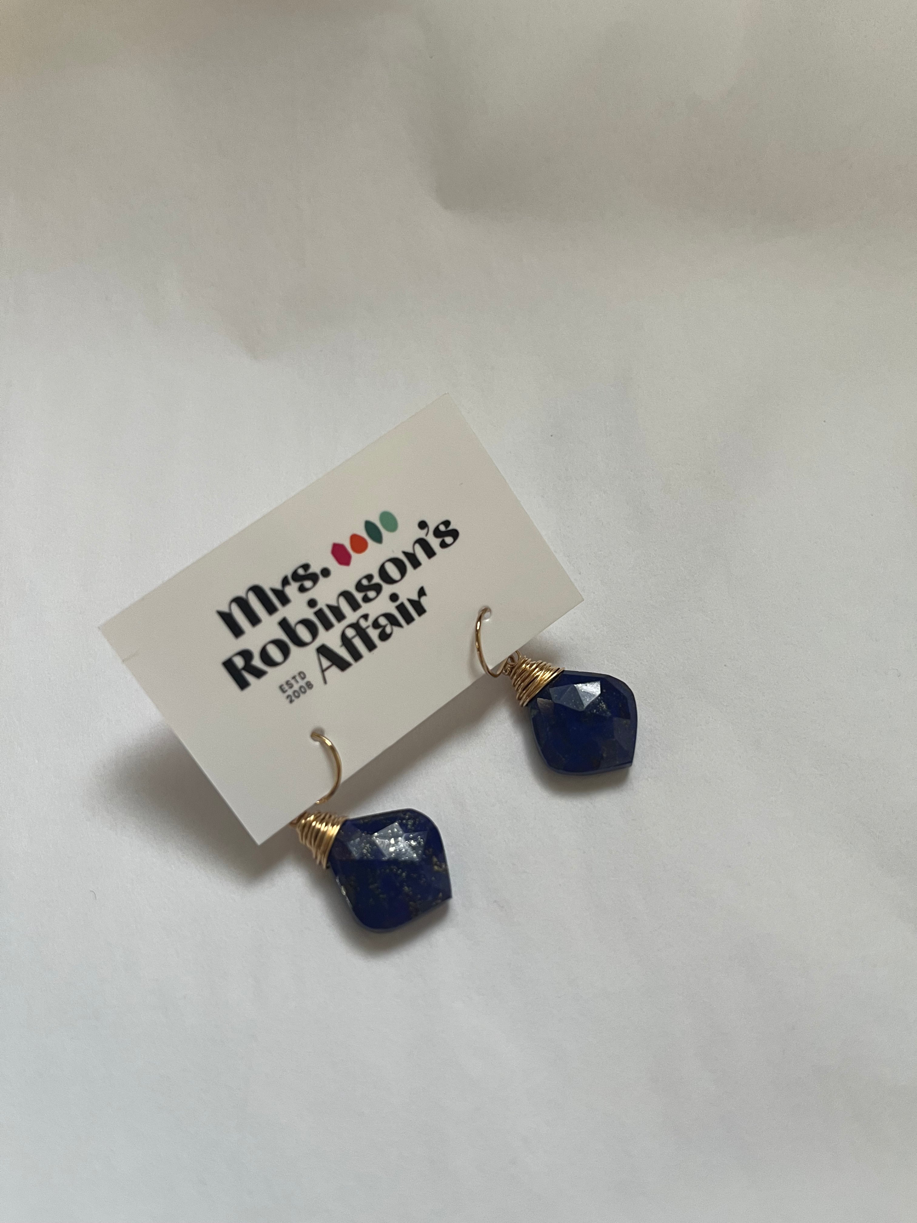 Lapis Luzuli Simple Earrings