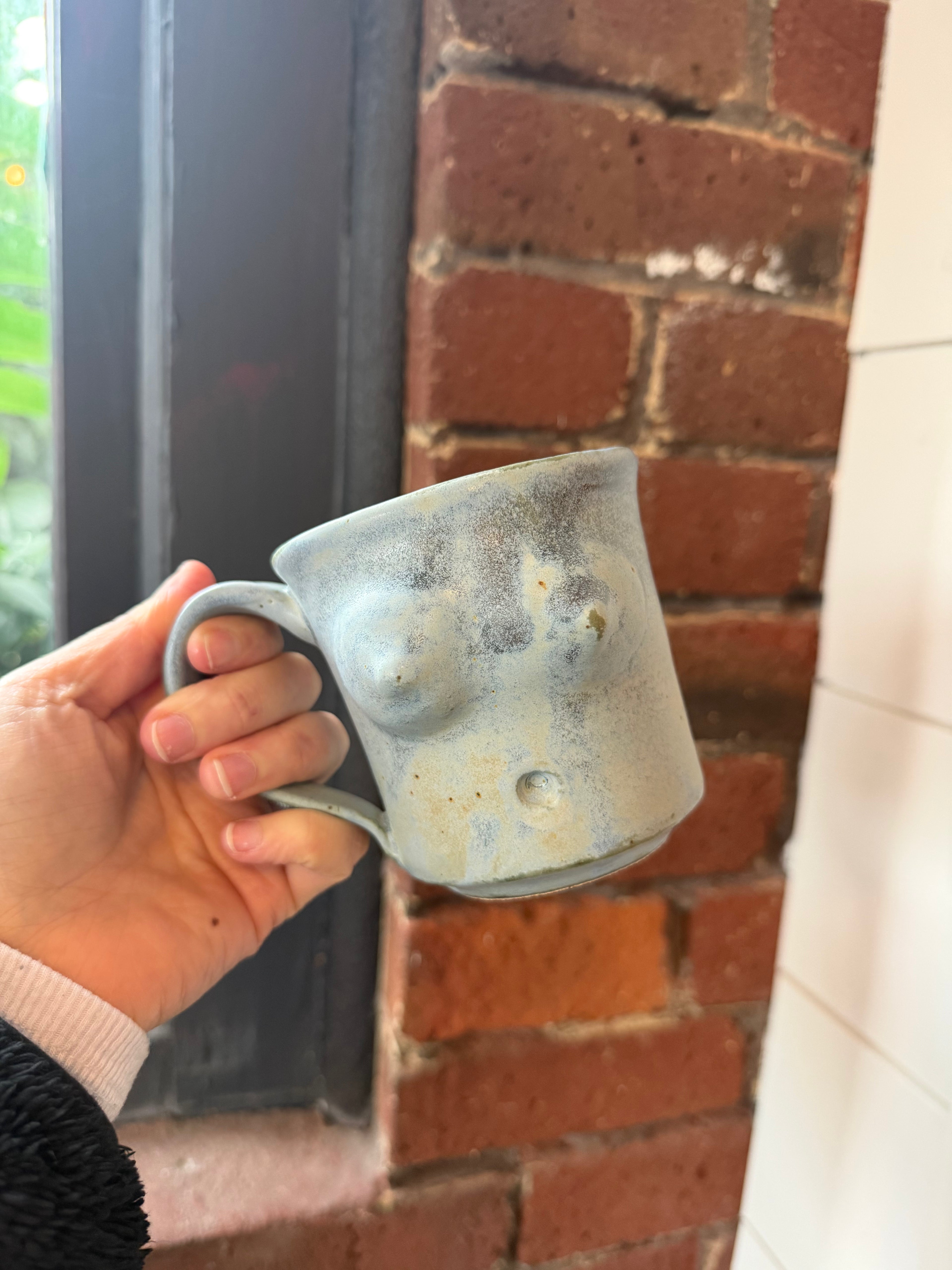 Blue Curvy Lady Mug