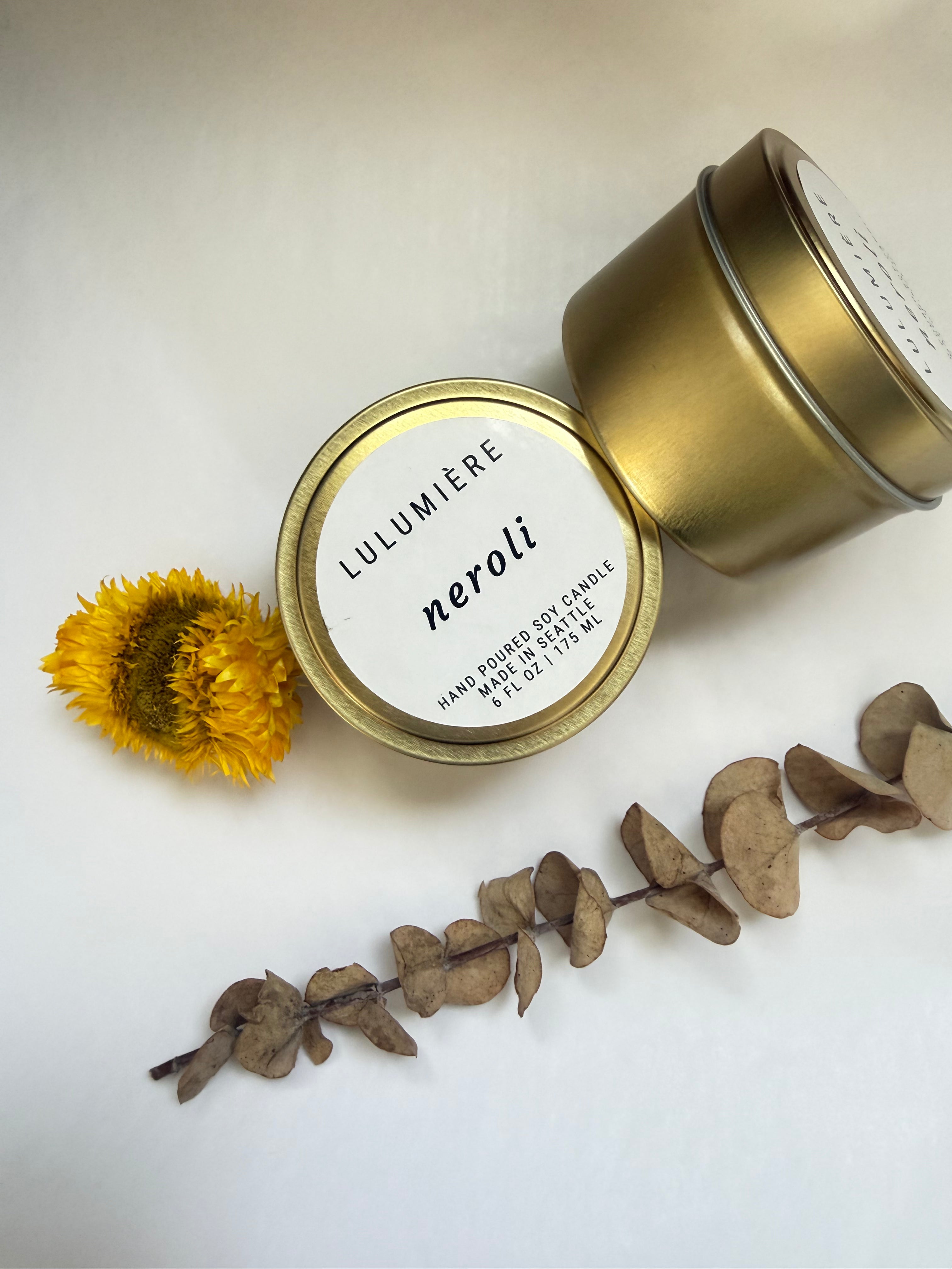 Neroli Gold Tin Candle
