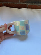 Checkered Iridescent Mug