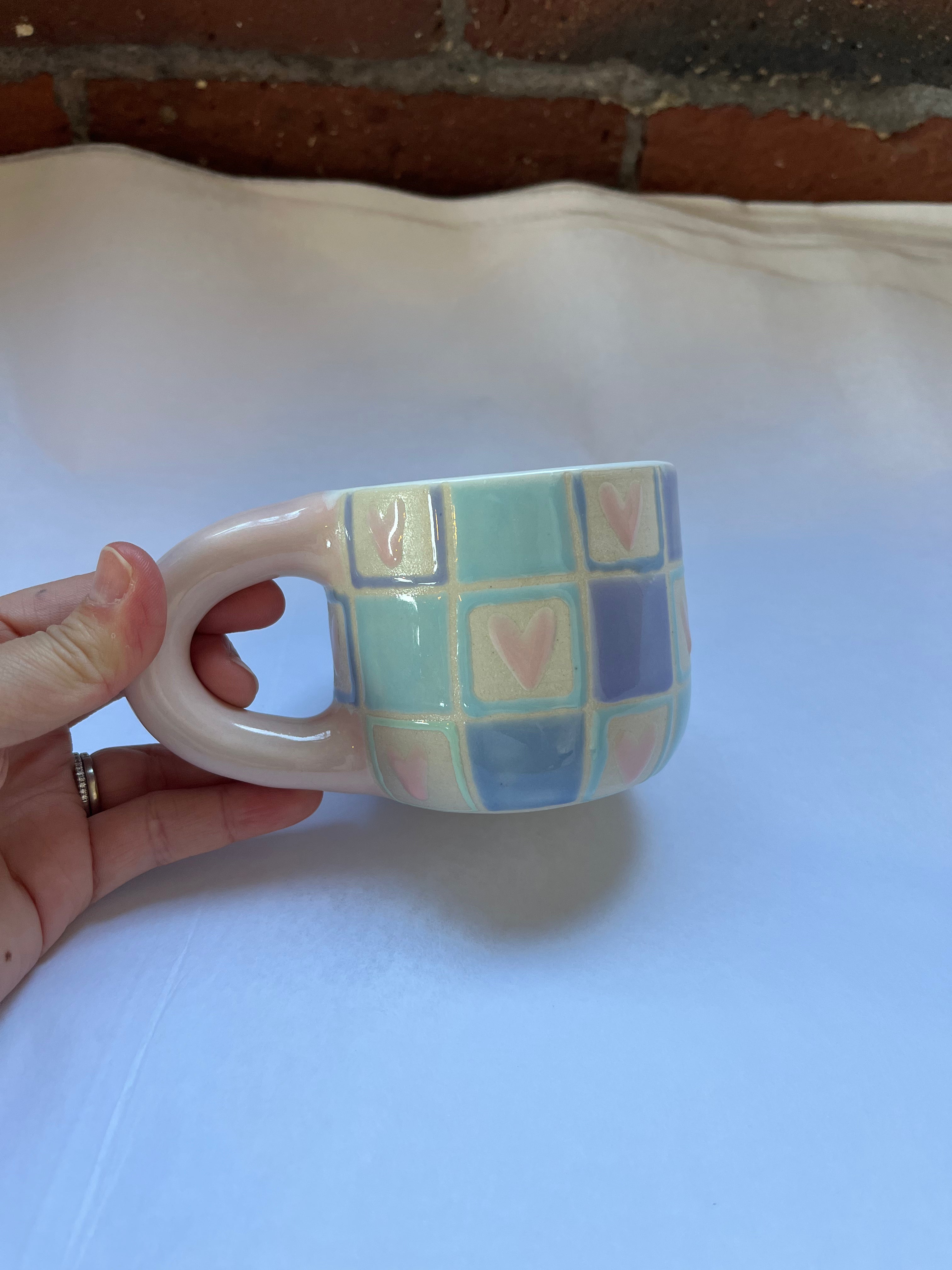 Checkered Iridescent Mug