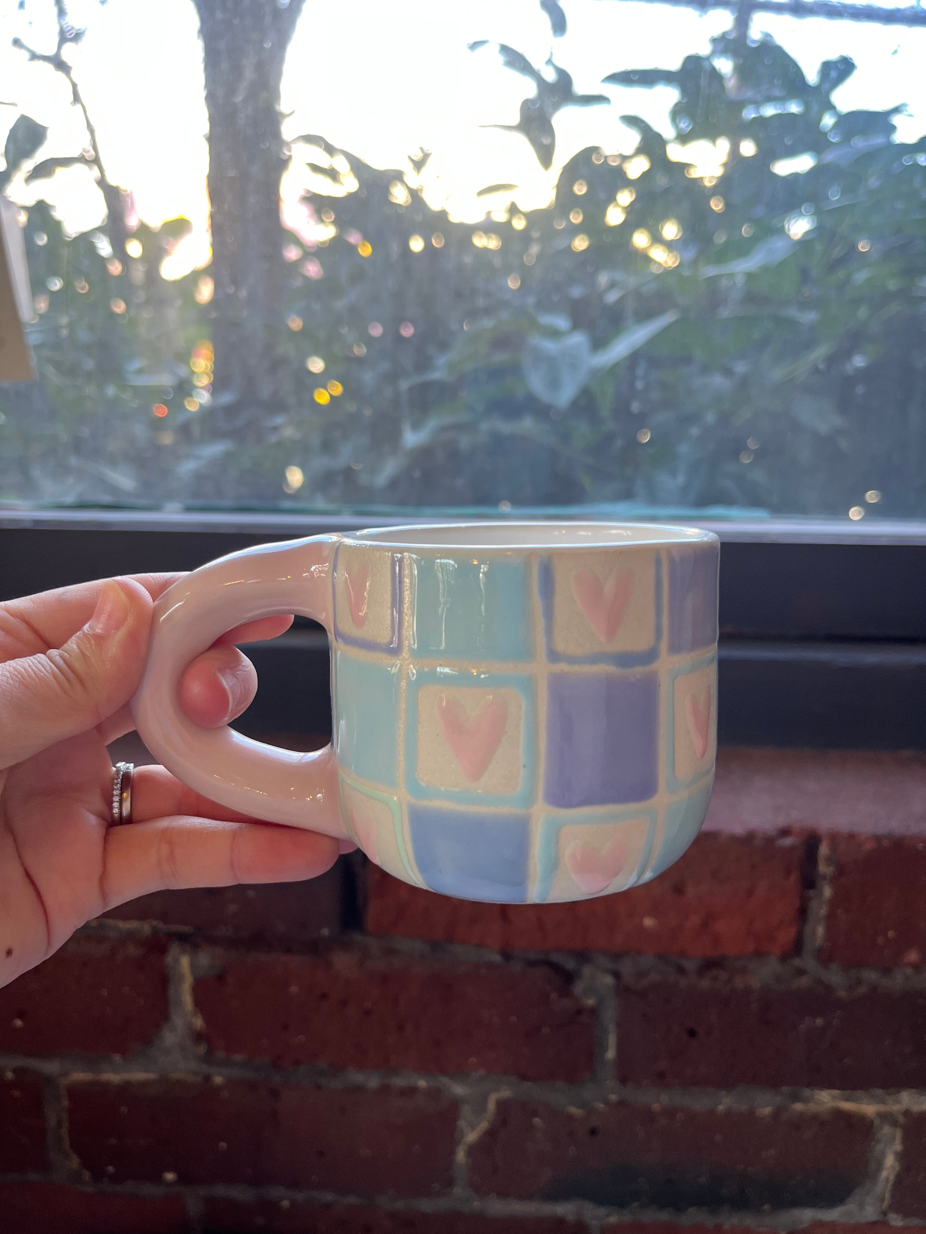 Checkered Iridescent Mug
