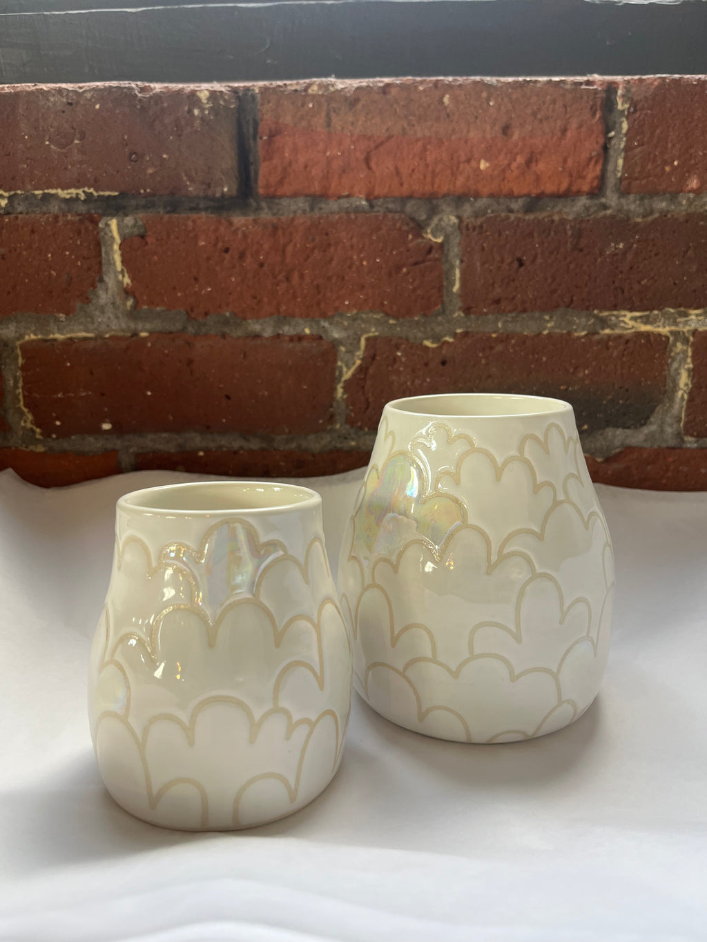 Cloud Iridescent Vases