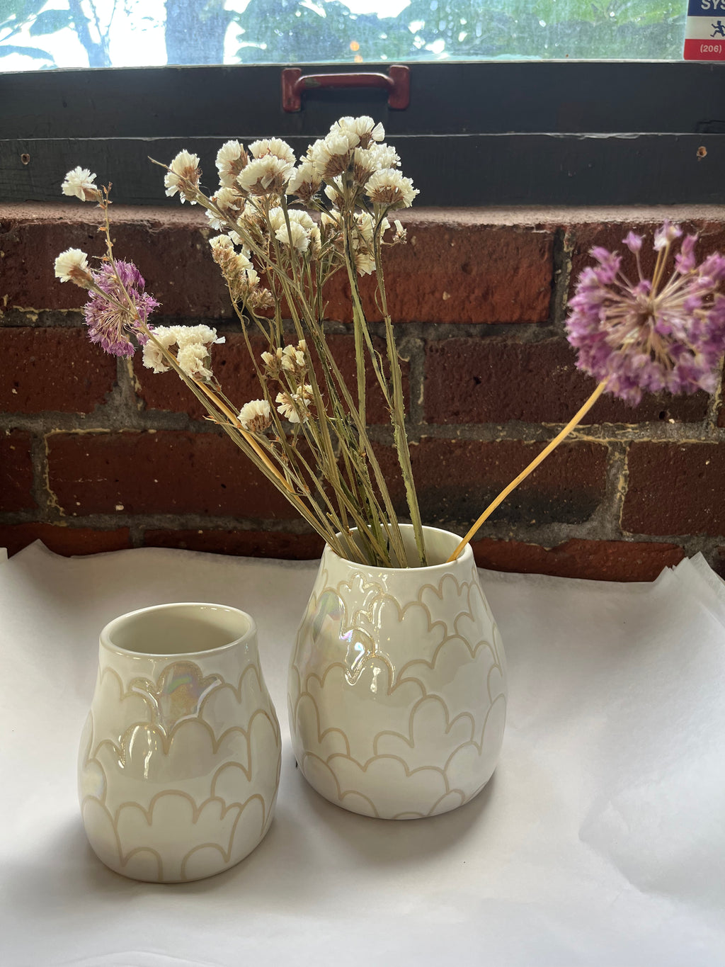 Cloud Iridescent Vases