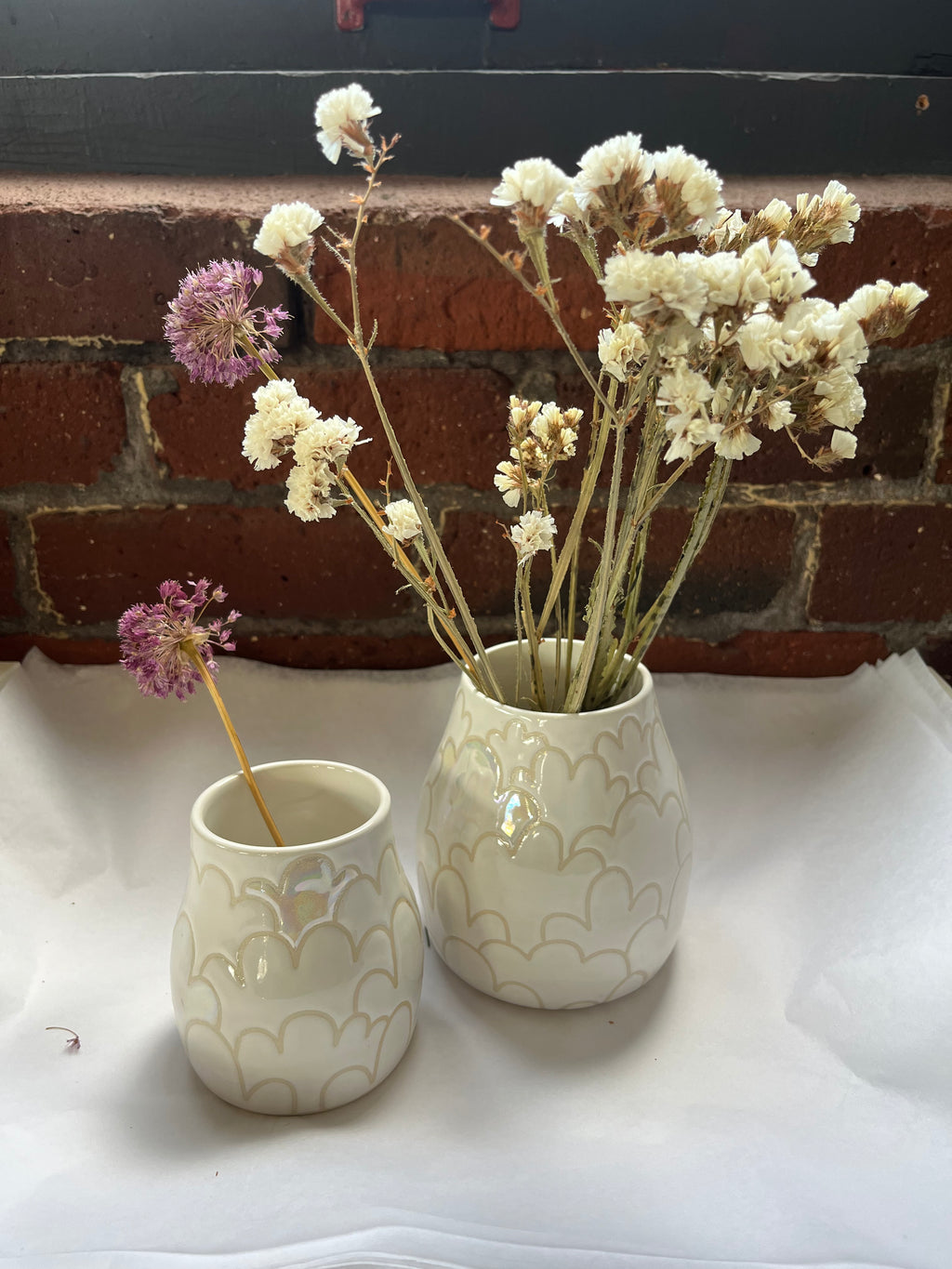 Cloud Iridescent Vases