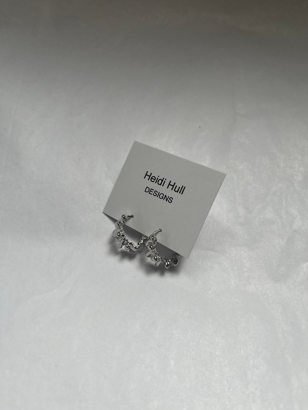 Swirly Huggie Hoop Earrings