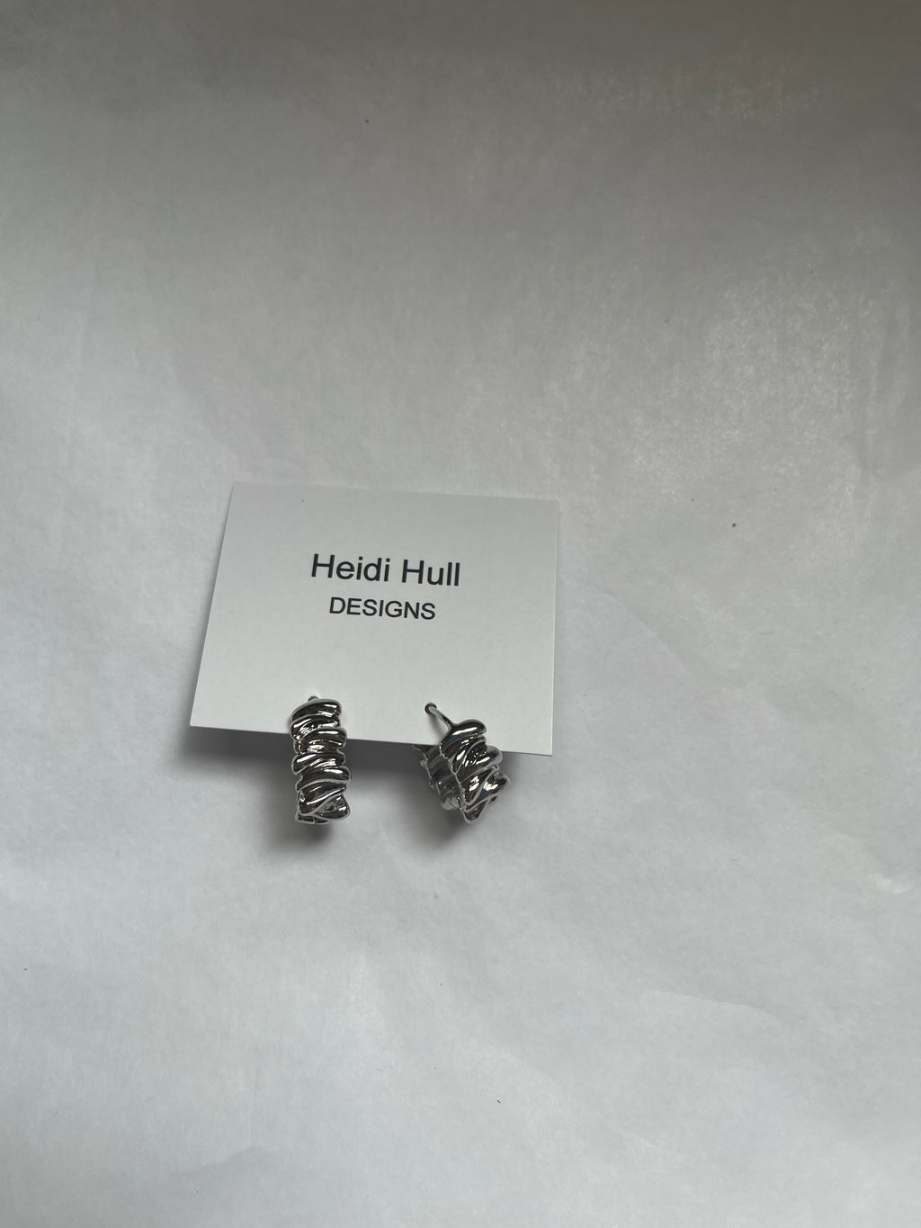 Swirly Huggie Hoop Earrings