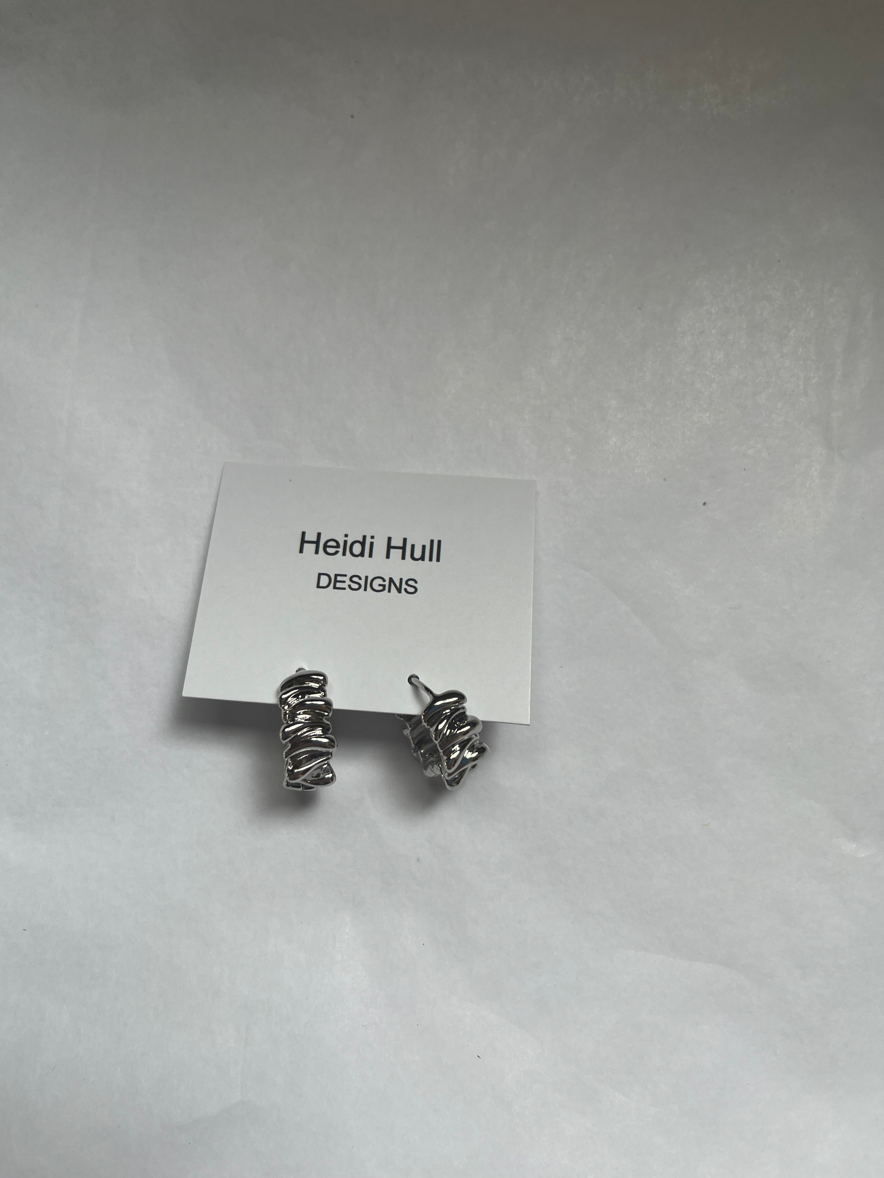 Swirly Huggie Hoop Earrings