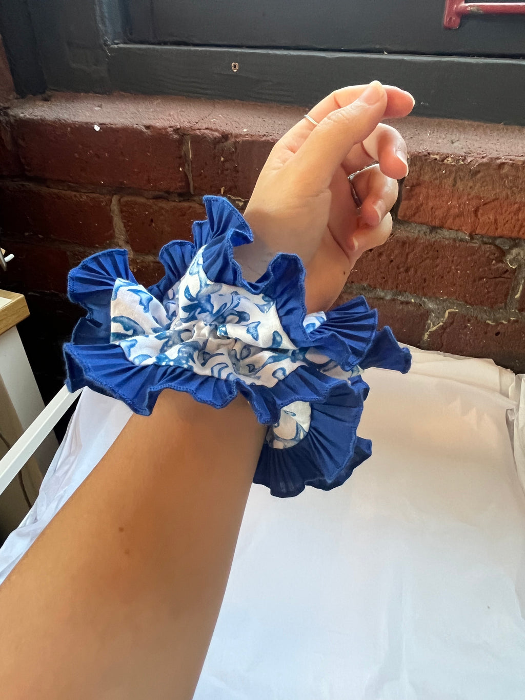 Blue Rumba Scrunchie