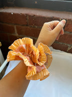 Pink Floral Scrunchie