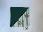 Green with Stripe Florals Bookmark