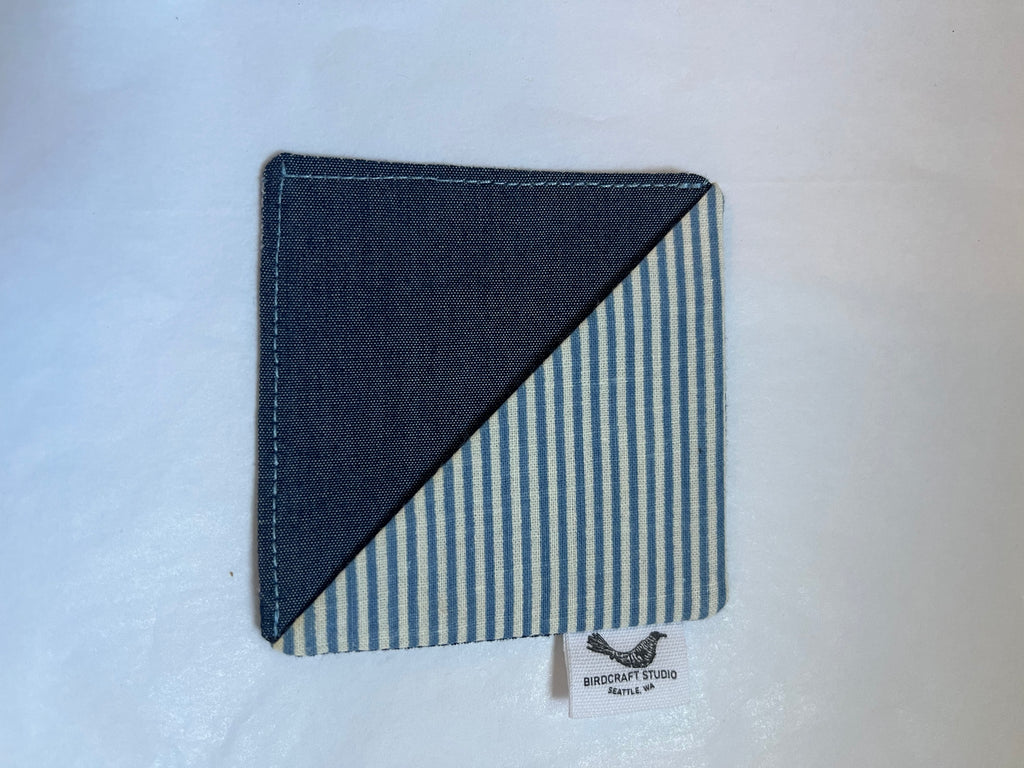Blue Denim Pinstripe Bookmark