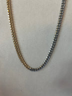 Chunky Curb Chain, Mixed Metals Necklace
