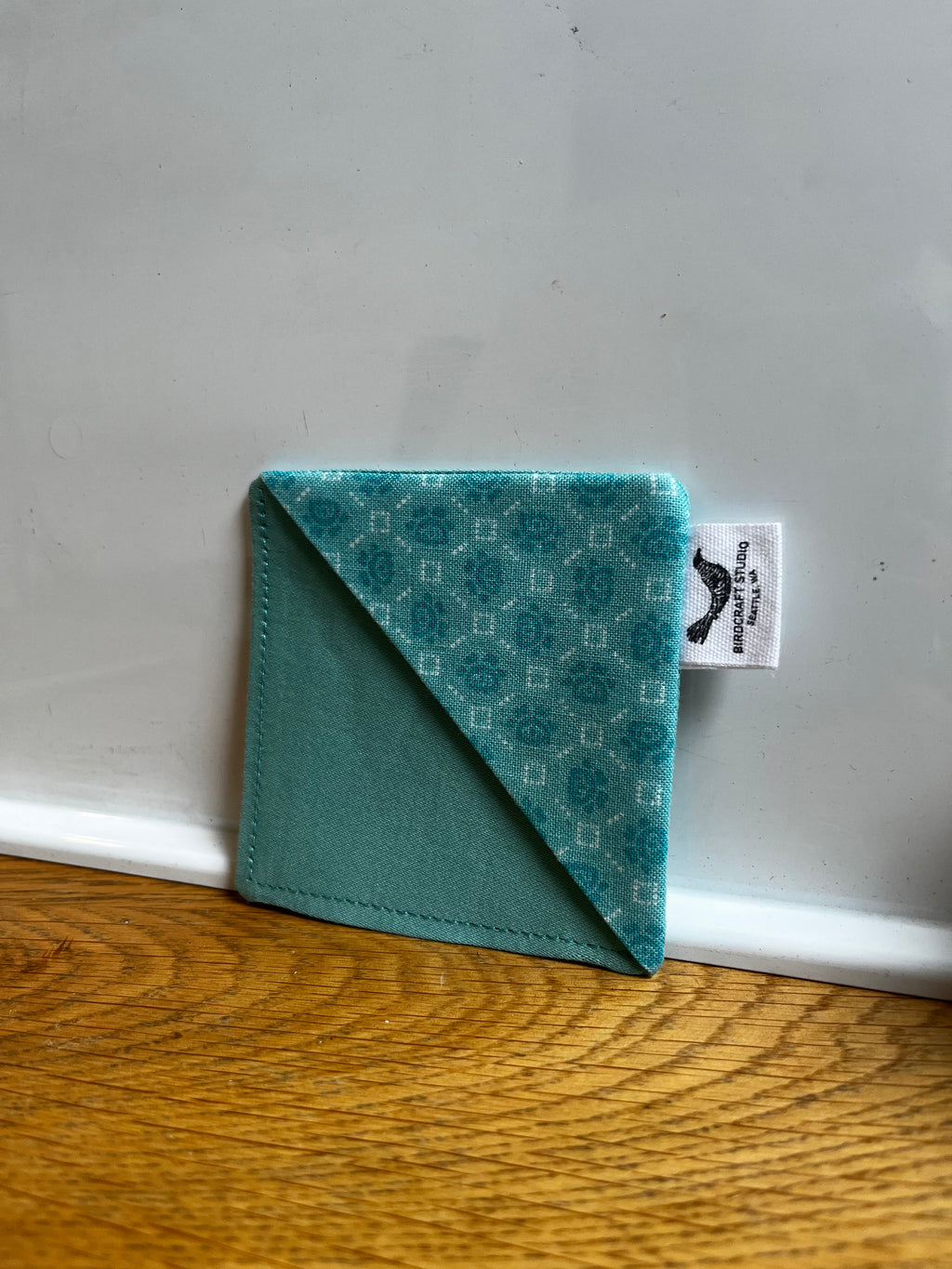 Teal Floral Diamond Bookmark