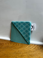 Teal Floral Diamond Bookmark