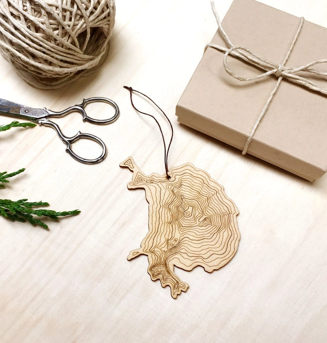 Mt Baker Topography Ornament