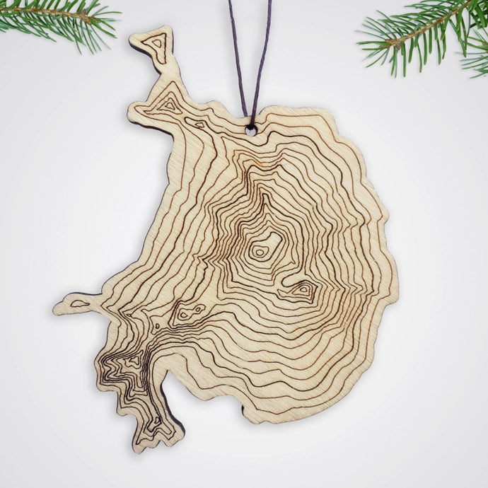 Mt Baker Topography Ornament