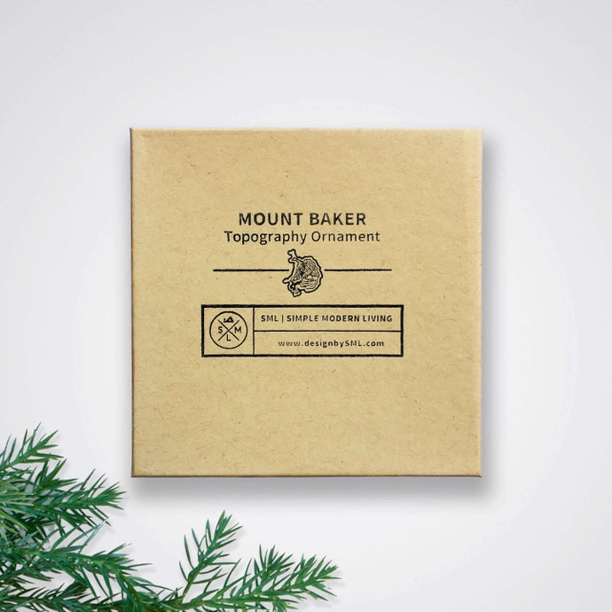 Mt Baker Topography Ornament