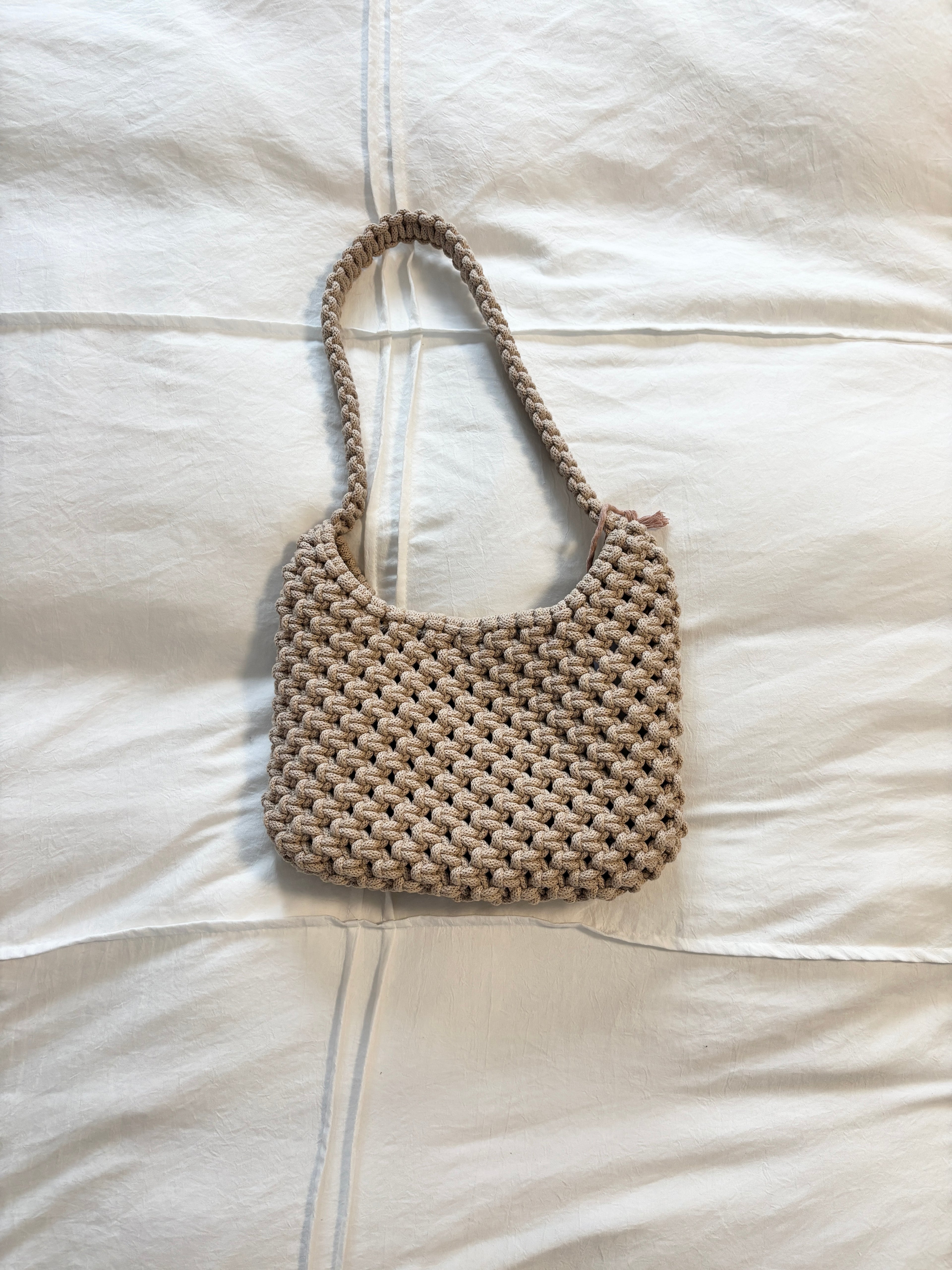 Mini Shoulder Bag in Beige