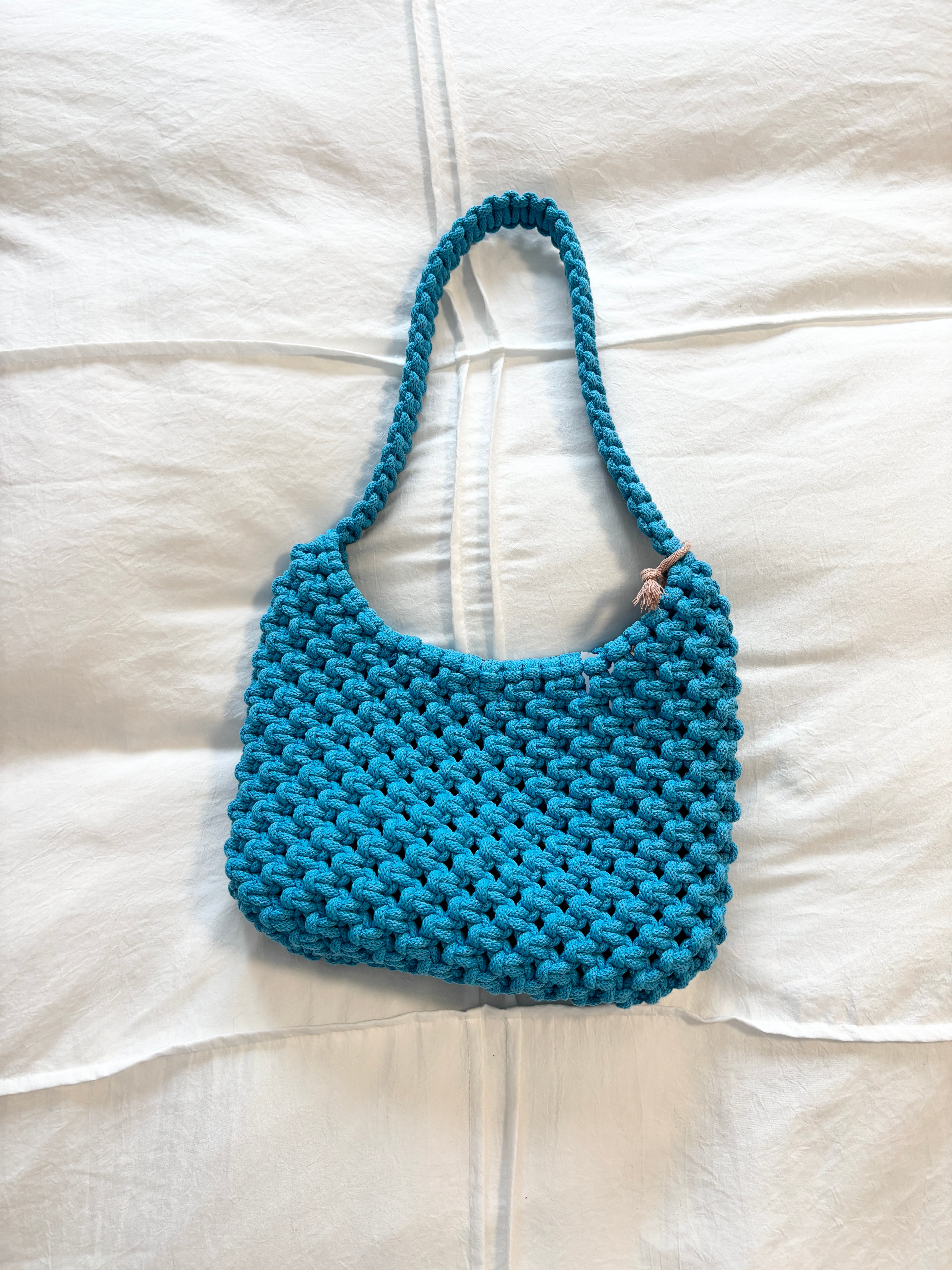 Mini Shoulder Bag in Cyan