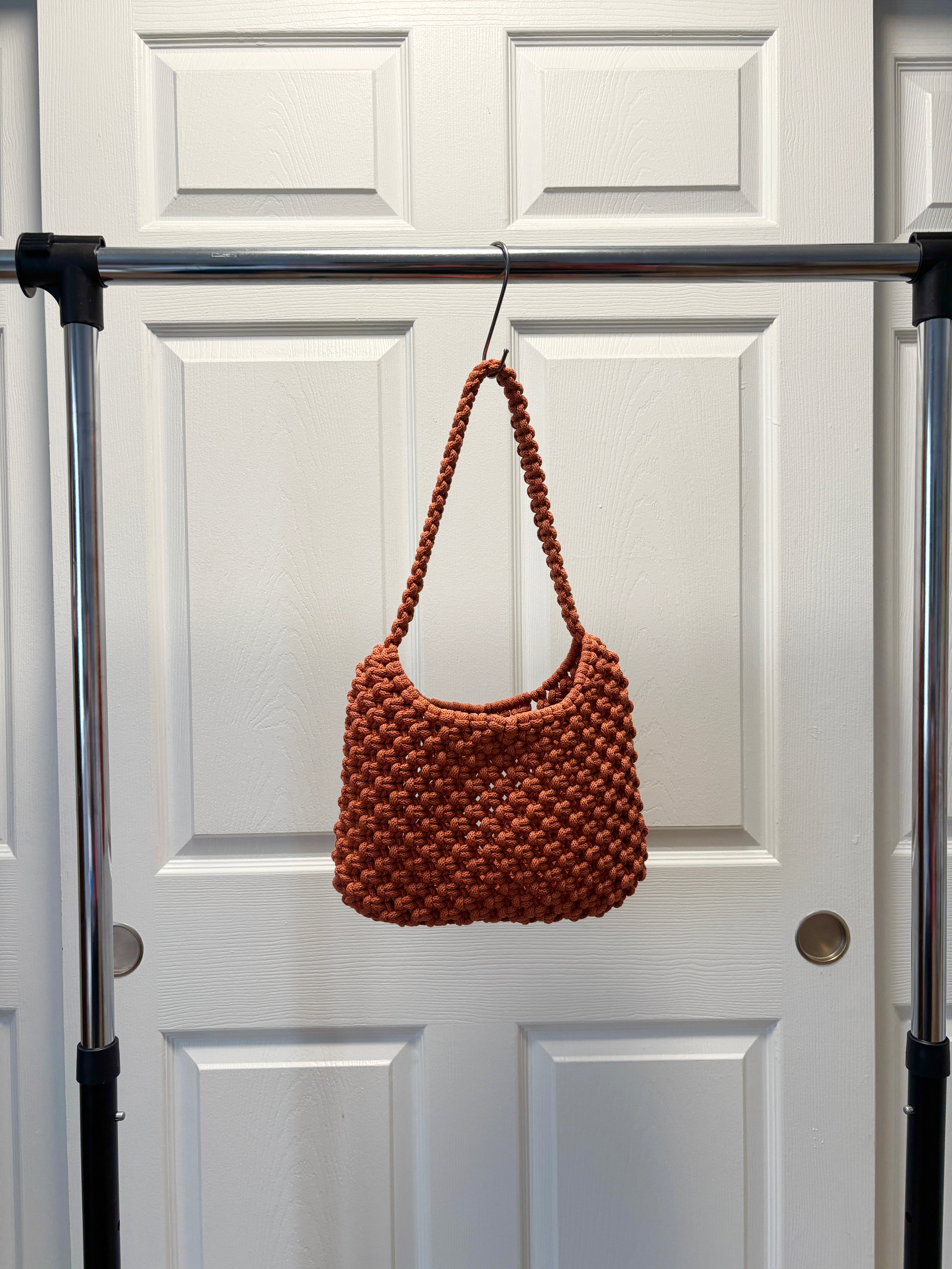 Mini Shoulder Bag in Terracotta