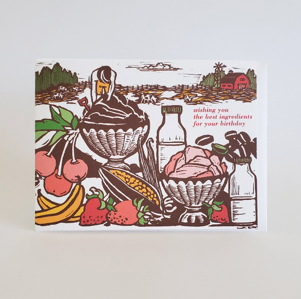 Birthday Ingredients Greeting Card