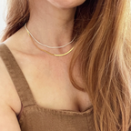Selma Herringbone Snake Chain Necklace