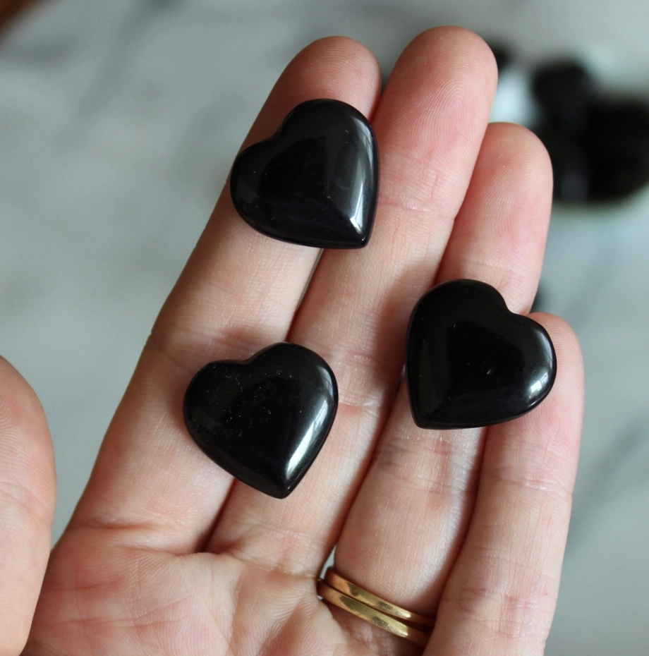 Obsidian Crystal Heart