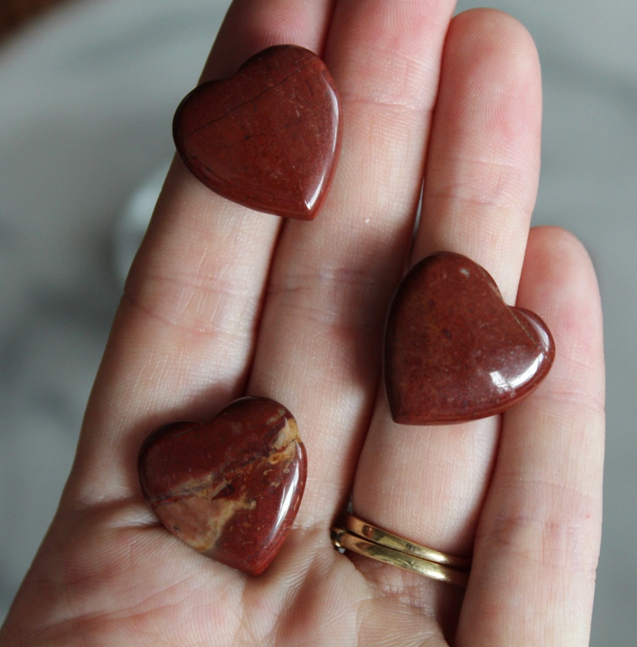 Red Jasper Crystal Heart