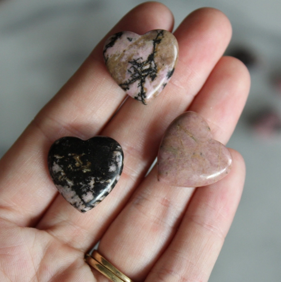 Rhodonite Crystal Heart