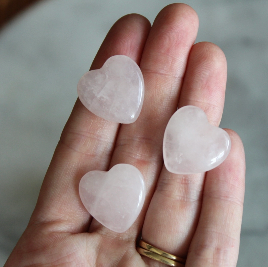 Rose Quartz Crystal Heart