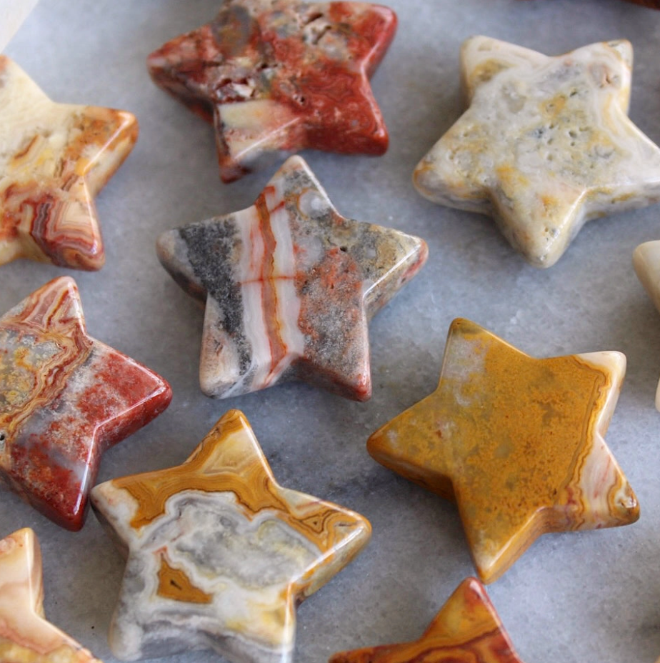 Crazy Lace Agate Crystal Star