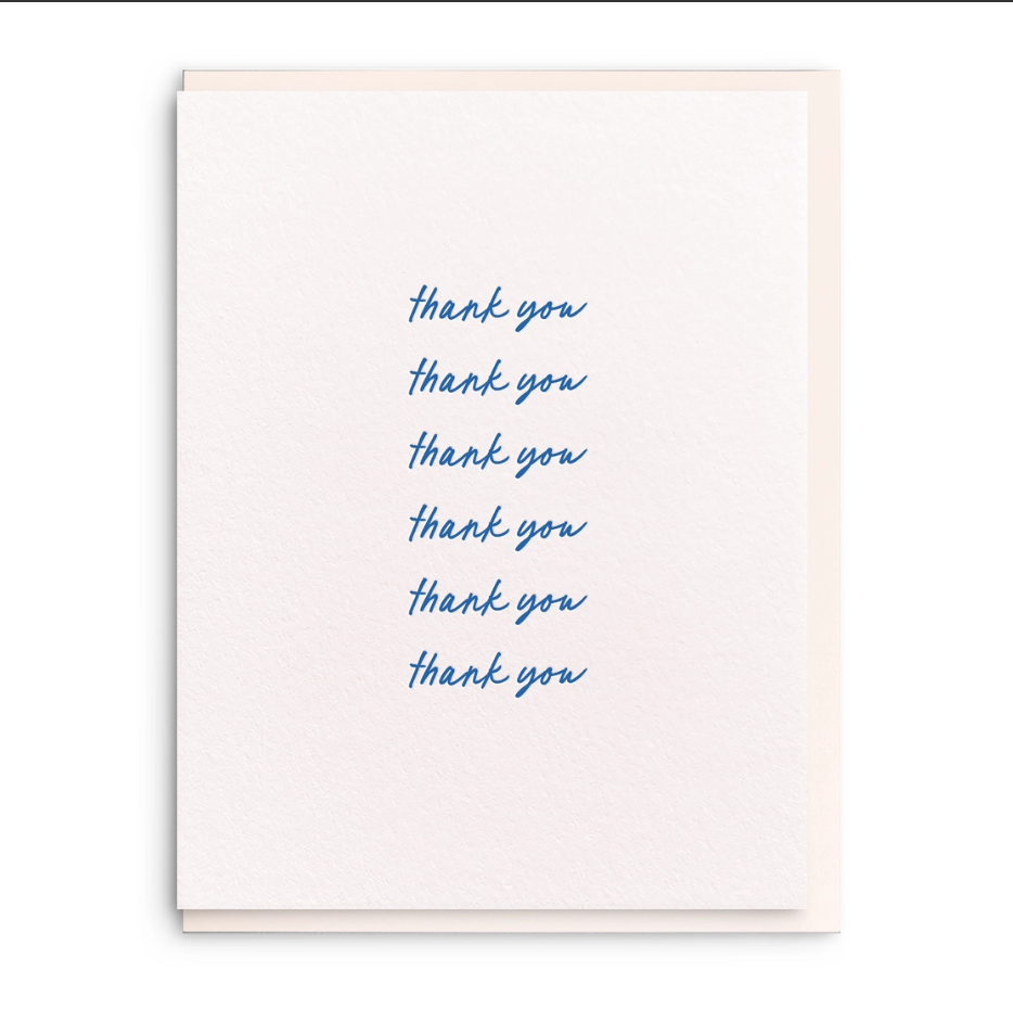 Thank You Script Greeting Card