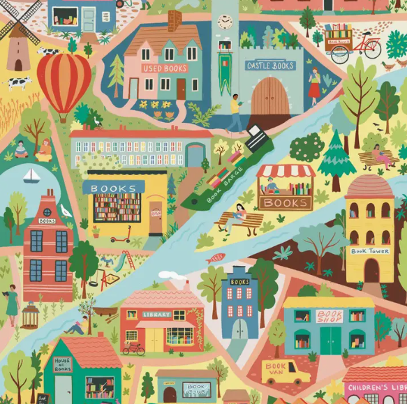 Book Lover's Town 1000 Piece Jigsaw Puzzle