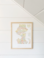 Seattle, WA Rainbow Watercolor Art Print