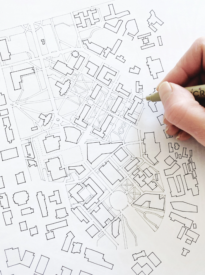 UW Campus Watercolor Art Print